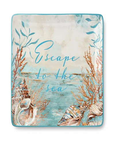 Certified International Escape To The Sea Square Platter In Miscellaneous