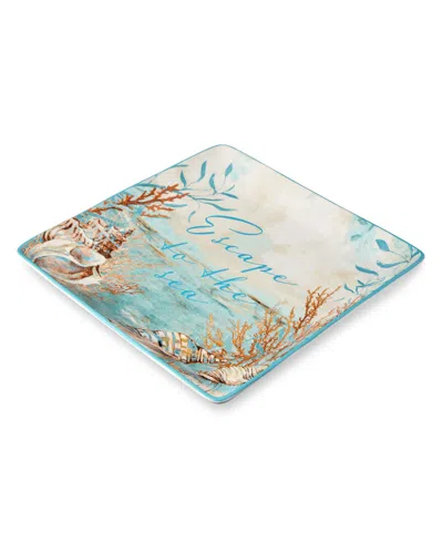 Certified International Escape To The Sea Square Platter In Miscellaneous