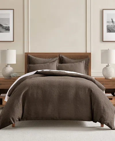 Levtex Cloud Waffle Textured 2-pc. Duvet Cover Set, Twin/twin Xl In Cocoa
