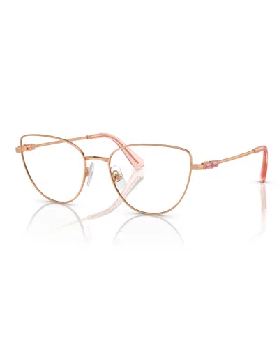 Swarovski 53mm Cat Eye Optical Glasses In Rose Gold