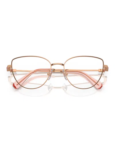 Swarovski 53mm Cat Eye Optical Glasses In Rose Gold