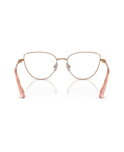 Swarovski 53mm Cat Eye Optical Glasses In Rose Gold