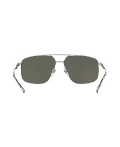 Gucci Eyewear Navigator Frame Sunglasses In Silver