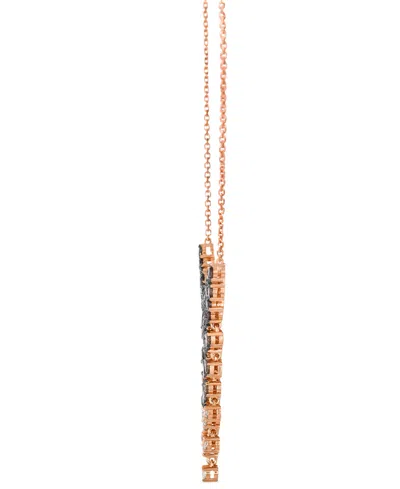 Le Vian Chocolate Ombre Diamond Cascading Adjustable 19" Statement Necklace (2 Ct. T.w.) In 14k Rose Gold In Rose Gold