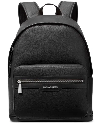 Michael Kors Men's Malone Leather Logo Backpack In Black