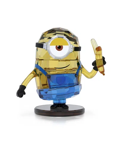 Swarovski Minions Stuart Figurine In Yellow,blue