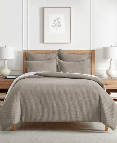 Levtex Reede Muslin Textured 2-pc. Comforter Set, Twin/twin Xl In Taupe