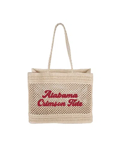 Logo Brands Alabama Crimson Tide Coastal Tote Bag In Tan