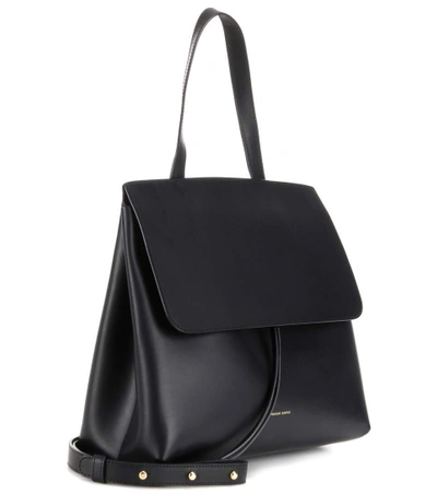 Shop Mansur Gavriel Lady Leather Shoulder Bag In Llack