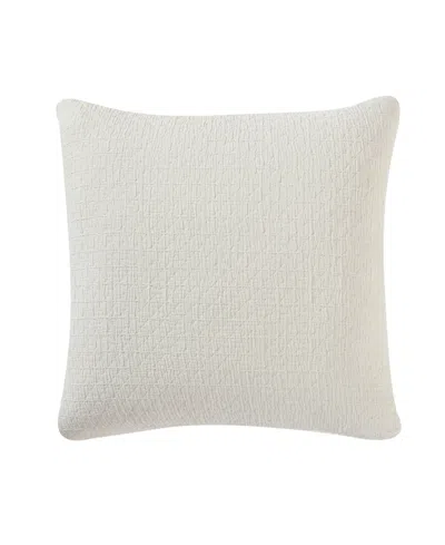 Nautica Wave Texture White Decorative Pillow In Deck White
