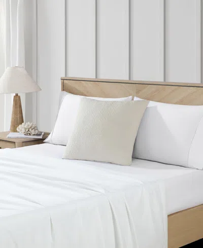 Nautica Wave Texture White Decorative Pillow In Deck White