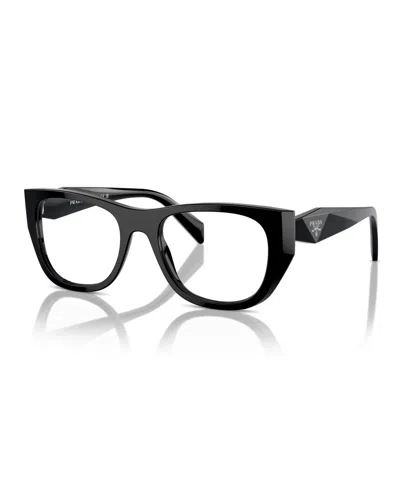 Prada 52mm Irregular Optical Glasses In Black