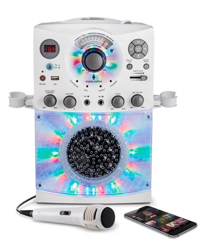 Singing Machine Bluetooth Karaoke System In White