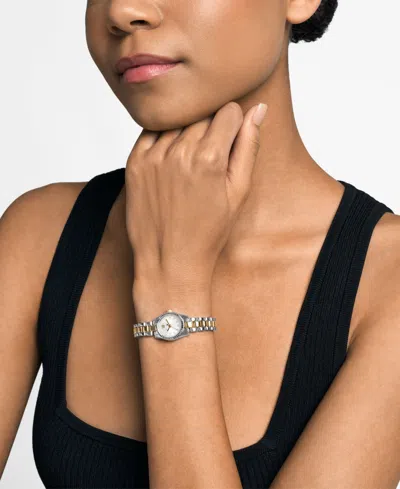 Michael Kors Micro Lexington Pavé Two-tone Watch In Two-tone