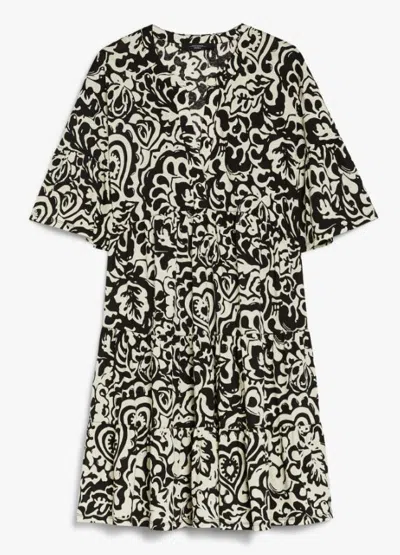 Weekend Max Mara Short Dress In Patterned Jersey In Black