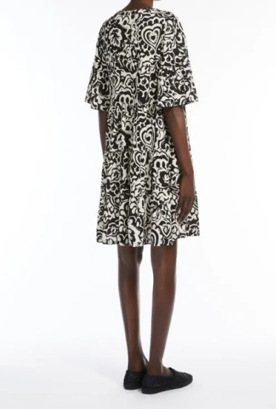 Weekend Max Mara Short Dress In Patterned Jersey In Black