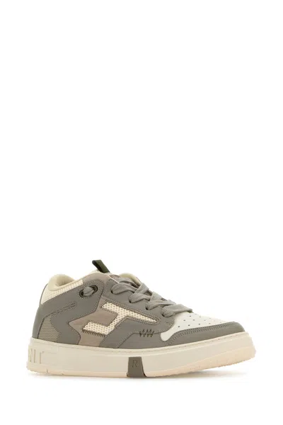 Represent Mens Grey Rmx Embossed-branding Leather Low-top Trainers Eur 40 / 6 Uk