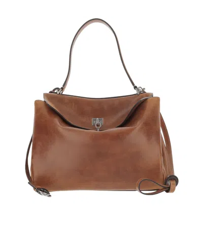 Balenciaga Top Handle Tote In Brown