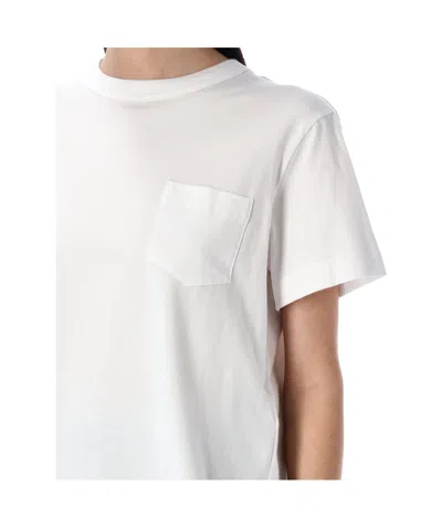 Sacai T-shirt With Voile Back Insert In White
