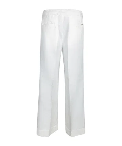Incotex Ilya Ivory Cotton And Linen Trousers In White