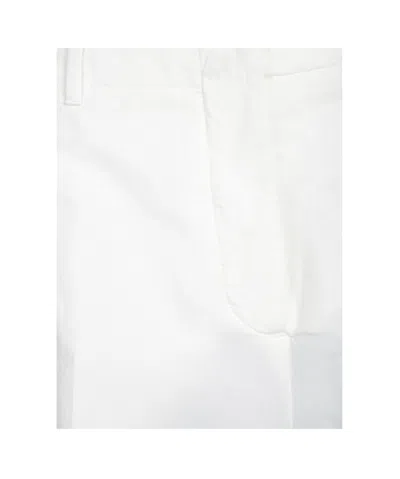 Incotex Ilya Ivory Cotton And Linen Trousers In White