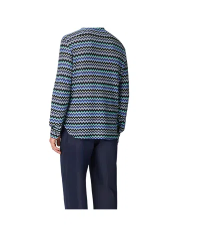 Missoni Zick-zack-hemd Aus Baumwolle Mit Brusttasche In Multicolor