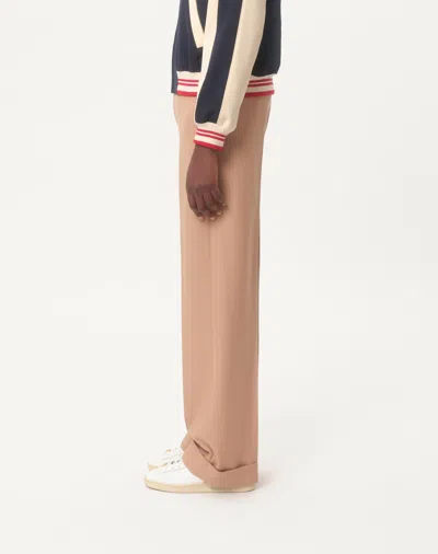 Valentino Camel-coloured Wool Trousers In Nude