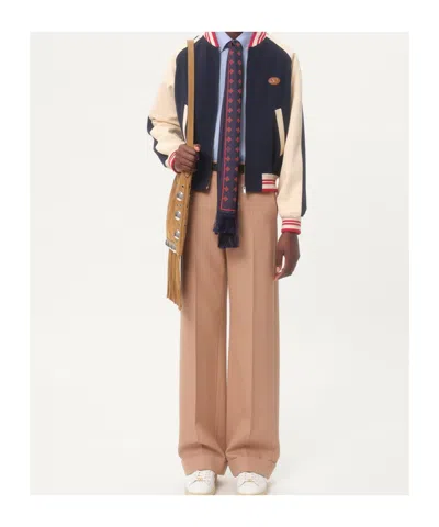 Valentino Camel-coloured Wool Trousers In Nude