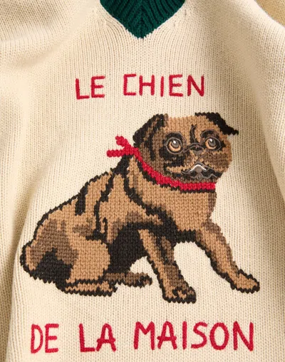 Valentino Garavanile Chien De La Maison Sweater In Neutral
