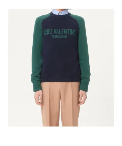 Valentino Men's Maglia Knitwear Chez Sweater In Black