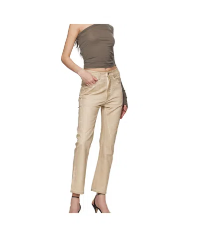 Rick Owens Drkshdw Beige Hollywood Vdd Jeans In Neutral