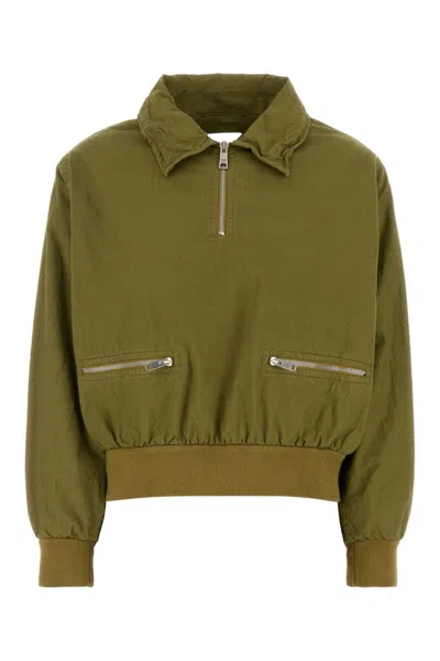 Prada Giubbino In Cotone Verde Miliare Donna In Olive