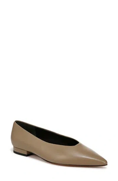 Vince Isabel Pointed Toe Flat In Safari Beige