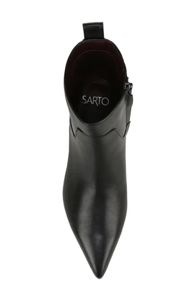 Sarto By Franco Sarto Mala Pointed Toe Kitten Heel Bootie In Black