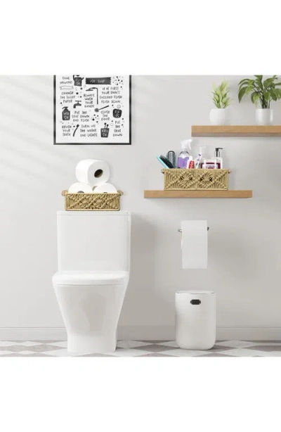 Sorbus 2-pack Macramé Storage Basket In Brown