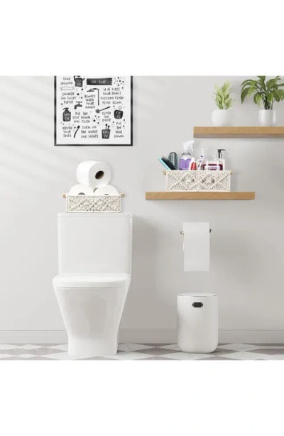 Sorbus 2-pack Macramé Storage Basket In White