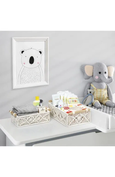 Sorbus 2-pack Macramé Storage Basket In White