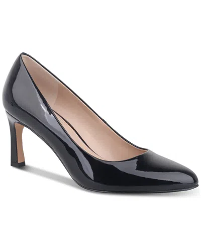 Giani Bernini Women's Verronica Almond Toe Pumps, Created For Macy's In Black Patent