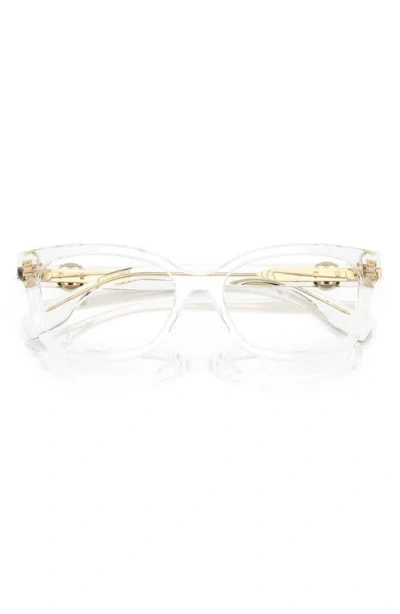 Tory Burch 49mm Phantos Optical Glasses In Clear