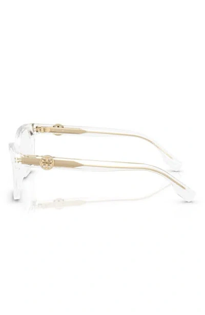 Tory Burch 49mm Phantos Optical Glasses In Clear