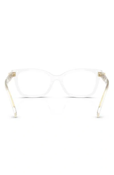 Tory Burch 49mm Phantos Optical Glasses In Clear