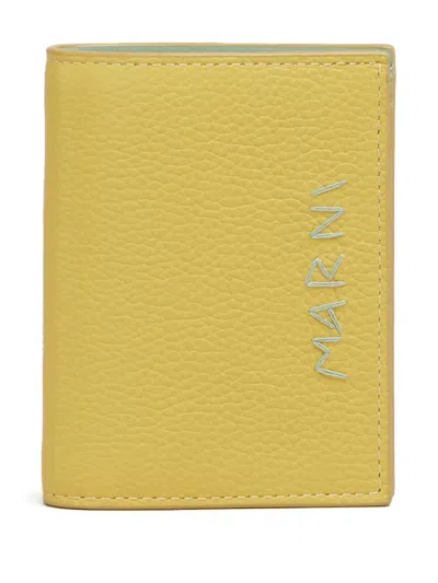 Marni Bi-fold Wallet In イエロー