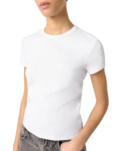 Maje Tono Crewneck T-shirt In White