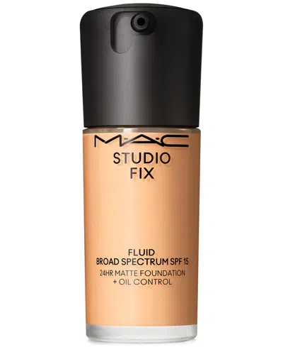 Mac Studio Fix Fluid Spf 15 24hr Matte Foundation + Oil Control, 1 Oz. In Nc20 (light Beige With Neutral Golden Un