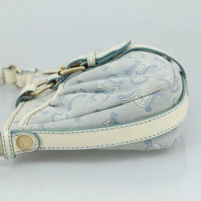 Pre-owned Celine Céline Macadam Blue Canvas Shoulder Bag ()