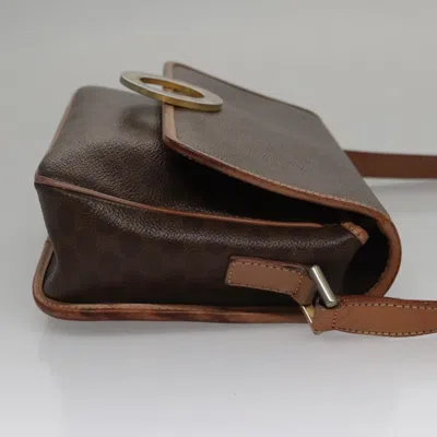 Pre-owned Celine Céline Macadam Brown Canvas Shoulder Bag ()