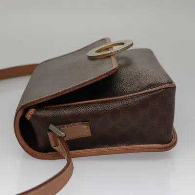 Pre-owned Celine Céline Macadam Brown Canvas Shoulder Bag ()