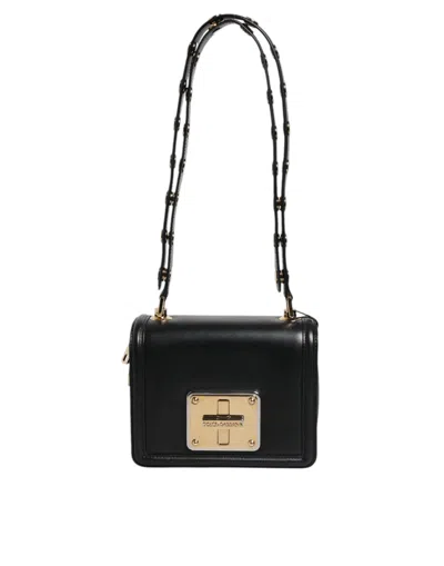 Pre-owned Dolce & Gabbana Black Joy Therapy Lola Studded Leather Crossbody Women's Bag ()