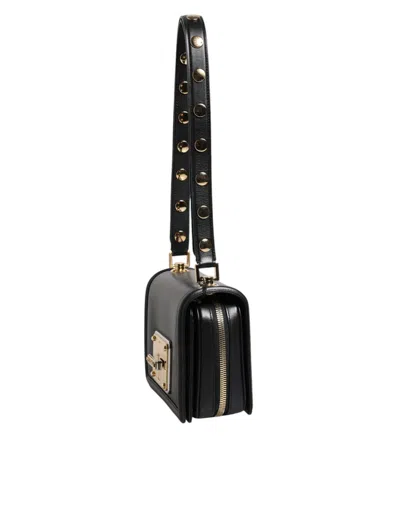 Pre-owned Dolce & Gabbana Black Joy Therapy Lola Studded Leather Crossbody Women's Bag ()