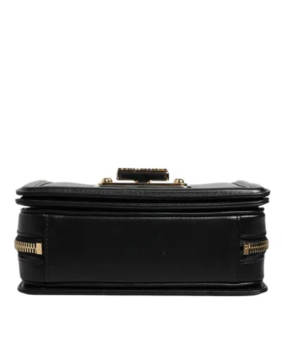Pre-owned Dolce & Gabbana Black Joy Therapy Lola Studded Leather Crossbody Women's Bag ()